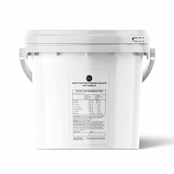Orku 2Kg Whey Protein Isolate Powder – Vanilla WPI Bucket - Sports Food