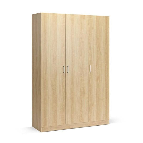 Ivy Pantry Cupboard Storage Cabinet 3 Door 5 Tier Shelf Multipurpose Oak