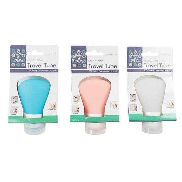 3pcs Travel Refillable Bottle Tube Shampoo Shower Gel Empty Lotion Bottles 40ml