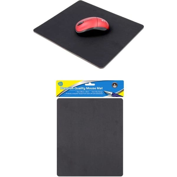 5 x Black Mouse Mat Pad Laptop Computer Anti Slip Home Office Desk Mousepad Mat