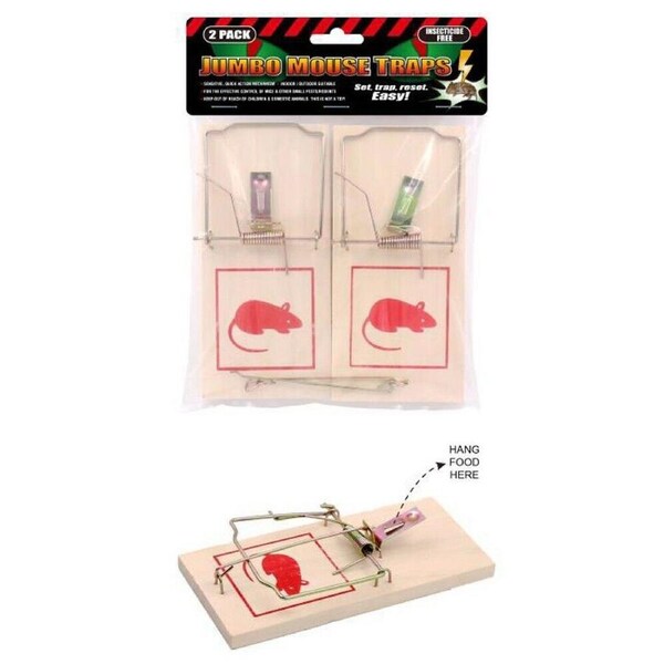 20 x Large Wooden Mouse Traps Reusable Mice Rat Snare Catcher Rodent Pest Traps