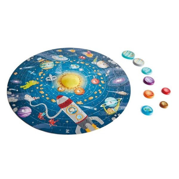 Hape Solar System Puzzle Educational Playset Toddler Learning Activity Toy 3+