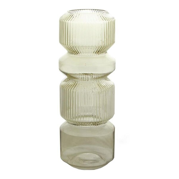 Maine & Crawford 35x13cm Bibo Ribbed Glass Cylinder Vase Home/Garden Display