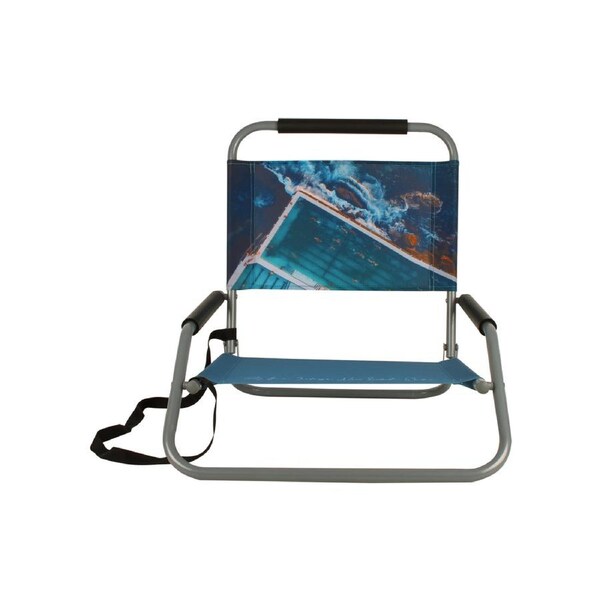 Good Vibes 60x58cm Destination Beach/Outdoor Chair Bondi w/ Steel Frame Blue