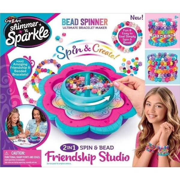 Cra-z-art - Shimmer 'n Sparkle 2 In 1 Spin & Bead Friendship Studio