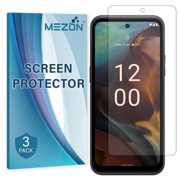 [3 Pack] Nokia XR21 Ultra Clear Screen Protector Film by MEZON – Case Friendly, Shock Absorption (Nokia XR21, Clear) – FREE EXPRESS