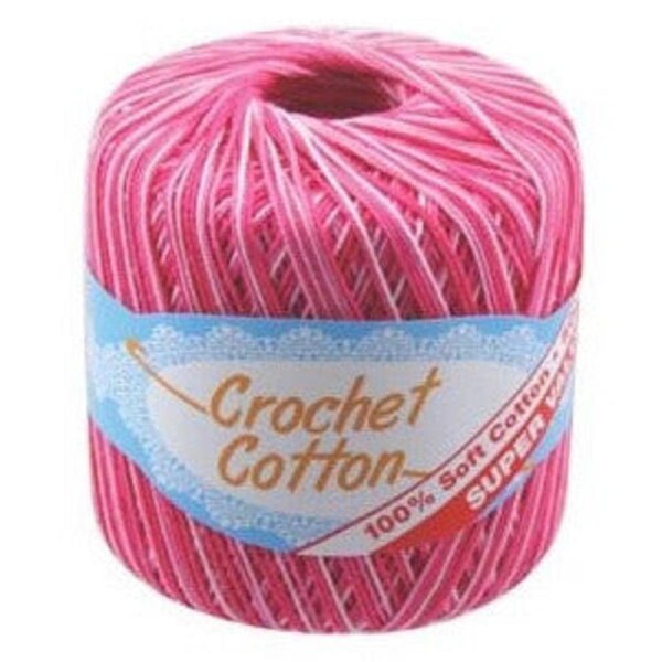 Crochet Cotton Multi - Pink