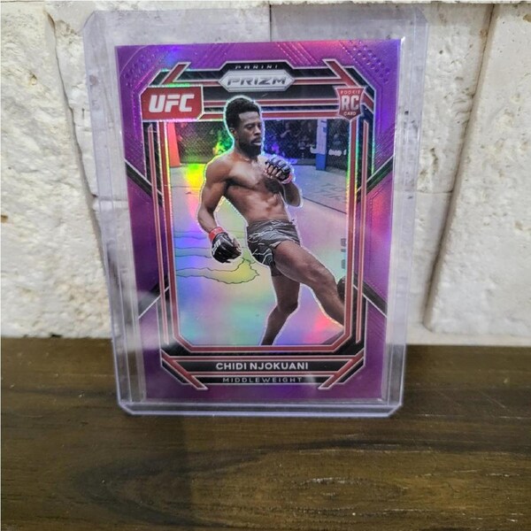 2023 Panini Prizm UFC -CHIDI NJOKUANI RC PURPLE PRIZM 022/149 #193 (o43)
