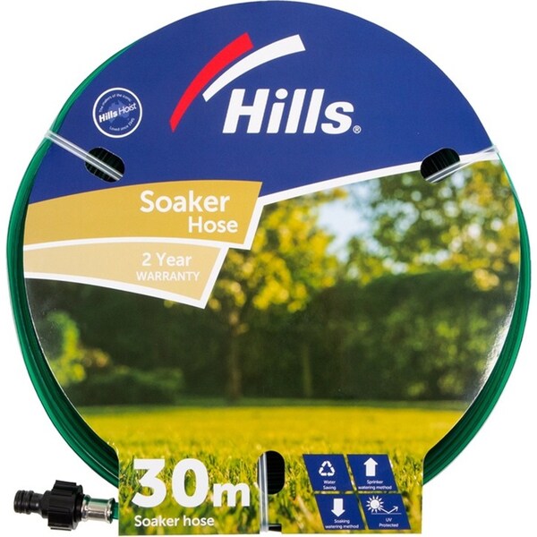 Hills Soaker Series Garden Watering Hose 30M Flexible UV Resistant Multipurpose