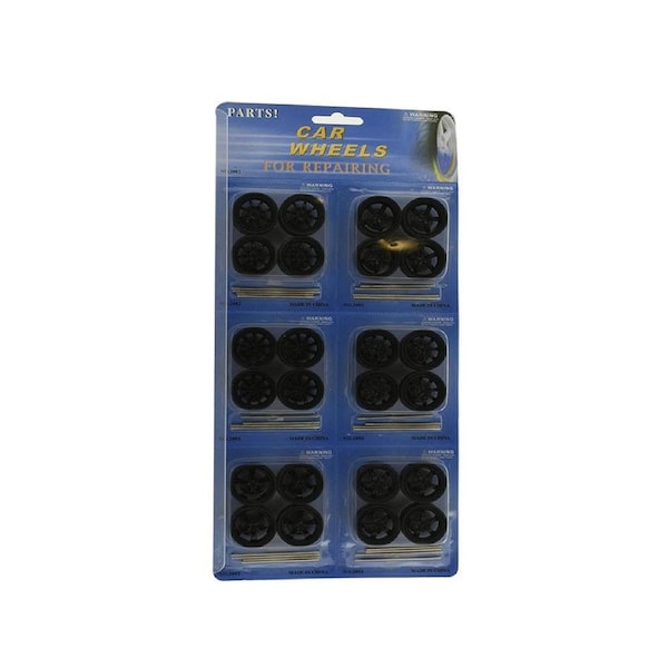 DDA 1:24 Model Car BK Wheels 1 x 6 Set Replacement For Toy Car Repairing Or Parts