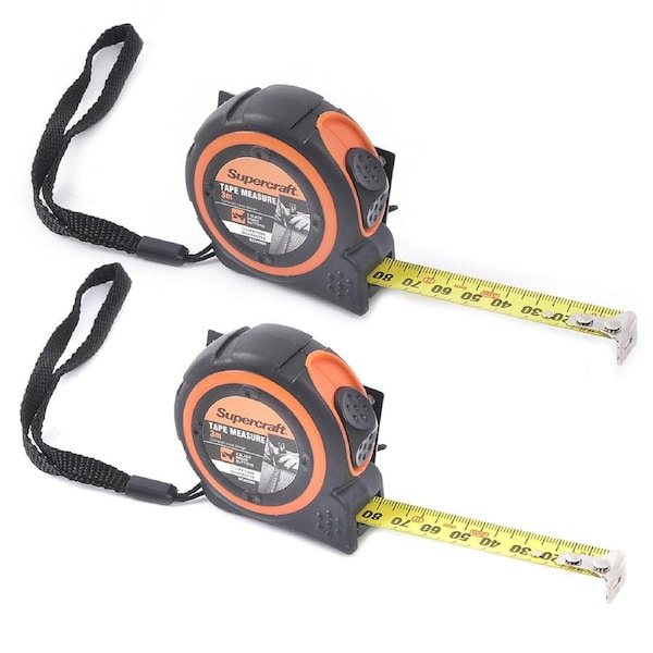 2x Supercraft 3M Retractable Tape Measure Metric Ruler DIY Home Improvement Tool