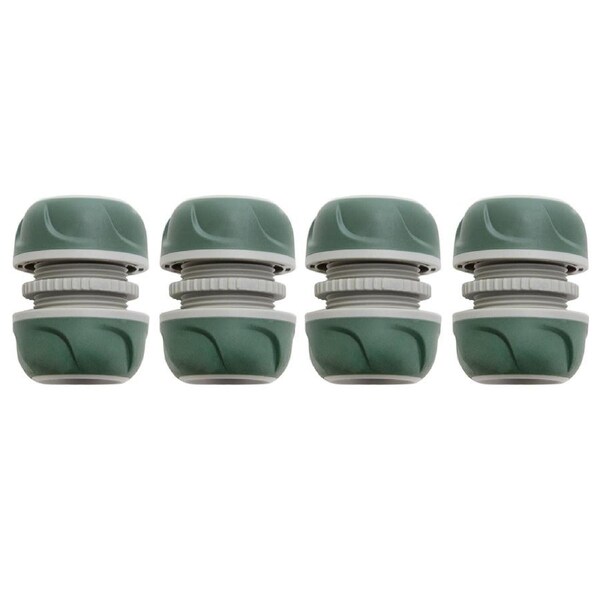 4x Hills Hose UV Protected Joiner Mender Quick Connection Fitting 12mm Green/GRY