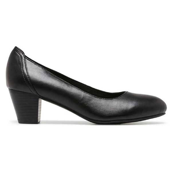 GROSBY Womens Ivy Flats Shoes Pumps Heels Closed Toe - Black UK 7
