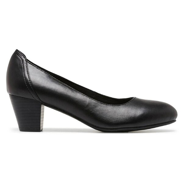 GROSBY Womens Ivy Flats Shoes Pumps Heels Closed Toe - Black UK 10
