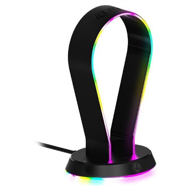 4Gamers Light Up RGB Headset Stand With USB Charging Port