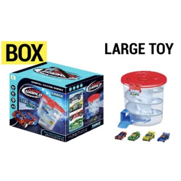 Rapid World Orbital Racing Series Track Storage with cars