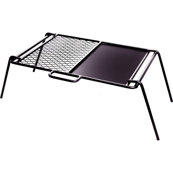 Wildtrak 65cm Flat Plate/Grill Camp Cooker Large Outdoor Camping Cookware Black