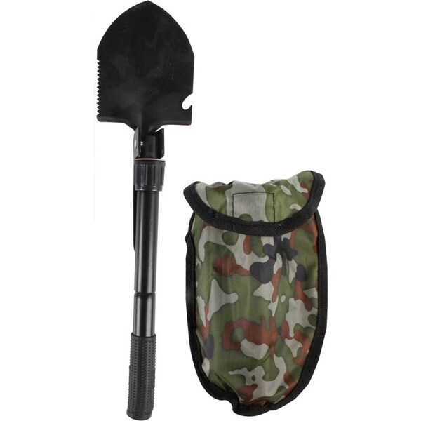 Wildtrak Camping 30x10cm Multipurpose Camp Tool Shovel w/ Pick/Compass Black