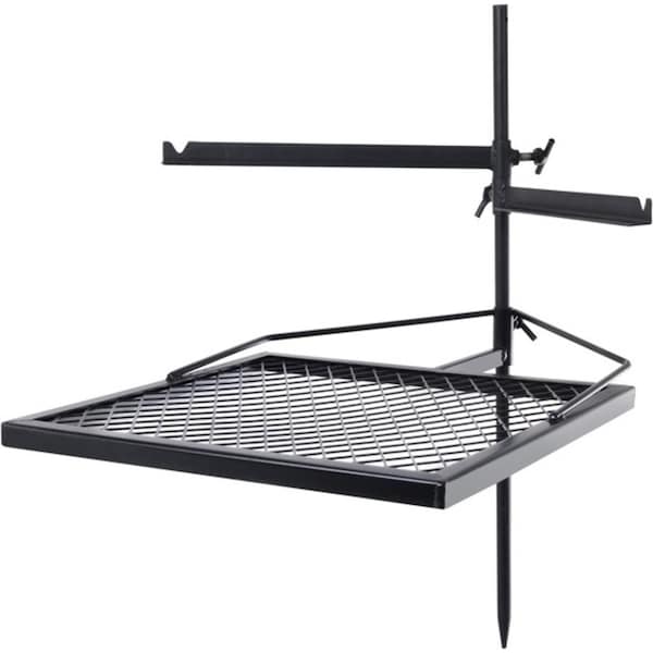 Wildtrak 70x60cm Frontier BBQ Grill w/ Carry Bag Outdoor Camping Cookware Black