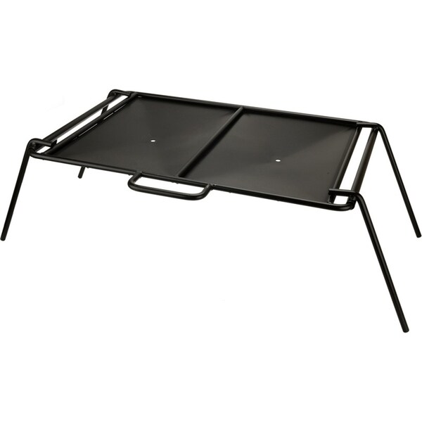 Wildtrak 61.5x42cm Flat Plate Camp Cooker w/ Bag Outdoor Camping Cookware Black