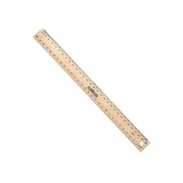 Celco Ruler Wooden Polished Drilled 300mm 30cm 25 Pack Bulk