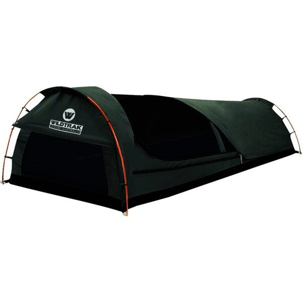 Wildtrak Double 210x145cm Trakker Swag Camping Tent w/ Canvas Bag Grey/Black