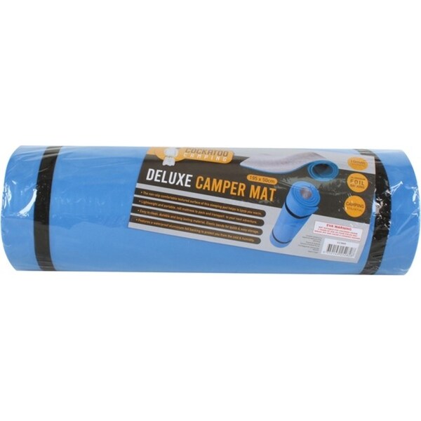 Cockatoo Camping Deluxe Trek 195x50cm EVA Camp Mat Outdoor Sleeper Pad Blue
