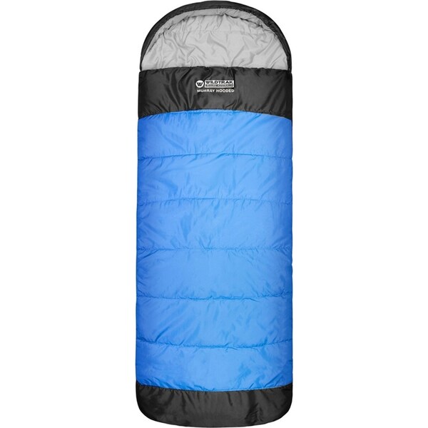 Wildtrak Murray 230x80cm Hooded Sleeping Bag Thermal Camping/Hiking Sleeper Blue