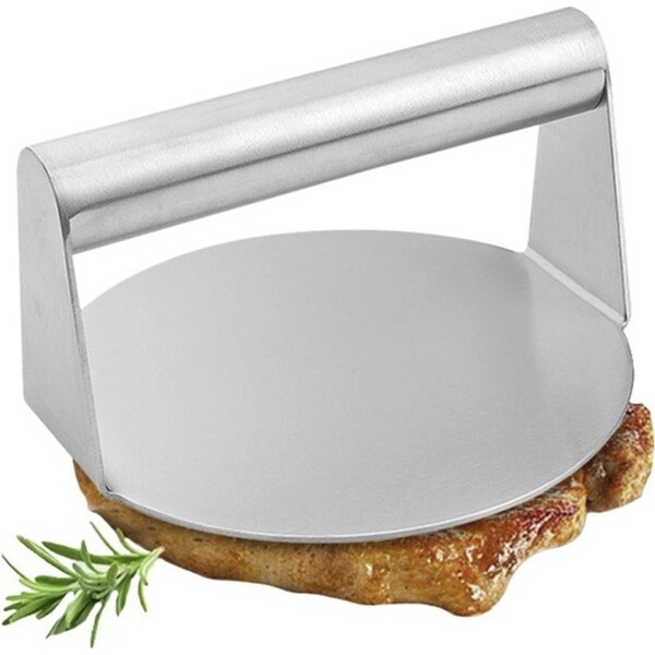 SOGA Stainless Steel Burger Press Heavy-Duty Round Bacon Grill Smasher Flat Bottom Patty Maker