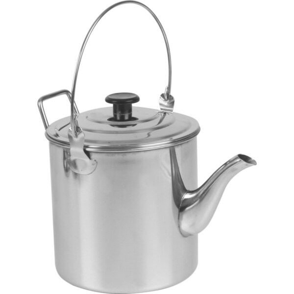 Wildtrak 1800ml Stainless Steel Billy Teapot Camping Water Boiler Container SLV