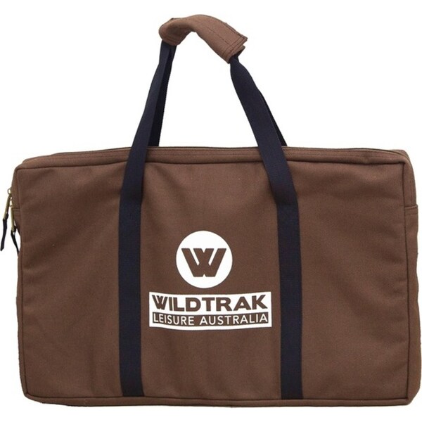 Wildtrak 47.5cm Canvas Carry Bag Storage For 2-Burner Camping Cooking Plate BRN