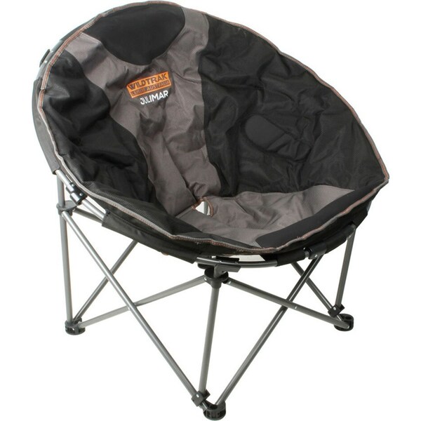 Wildtrak Julimar 103x94cm Moon Camping Chair Outdoor Cushioned Seat Grey/Black
