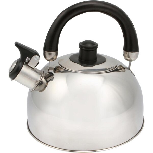 Wildtrak 2L Stainless Steel Whistling Kettle Outdoor Camping Water Boiler Silver