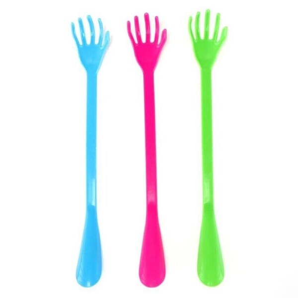 3PK Long Reach Back Scratcher Massager & Shoe Horn Mobility Plastic 49cm