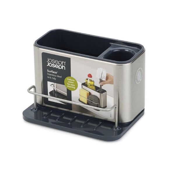 JOSEPH JOSEPH Surface Cutlery Drainer Stainless Steel Caddy Sink Area Organiser