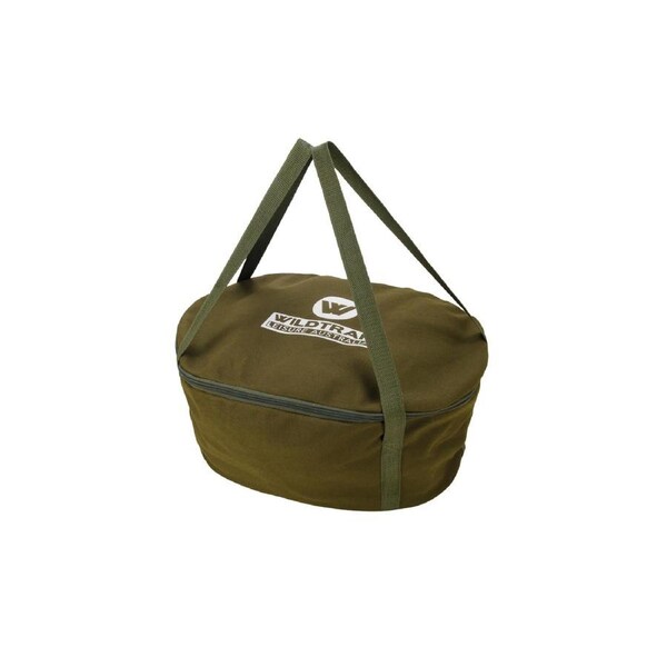 Wildtrak Camping 9.5qt/46cm Canvas Carry Storage Bag For Oval Camp Oven Pot GRN