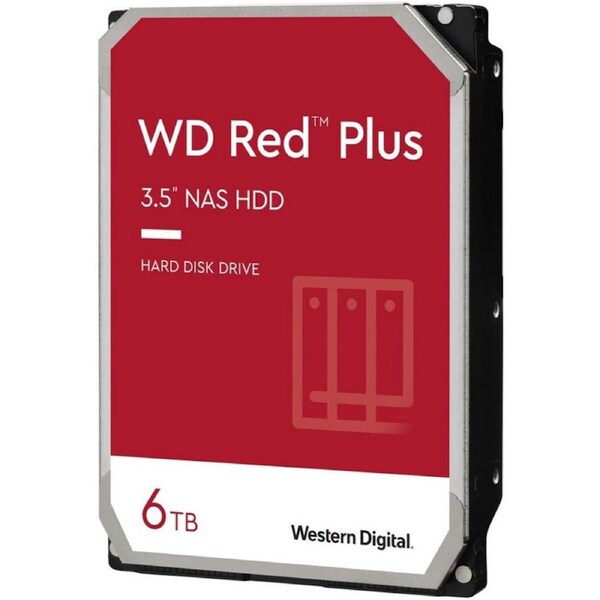 Western Digital 6TB WD Red Plus NAS Hard Drive, HDD Built for Optimum NAS [WD60EFPX]