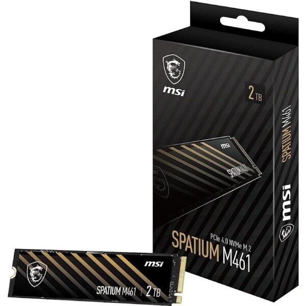 MSI 2TB SSD SPATIUM M461 PCIe 4.0 NVMe M.2 Solid State Drive, 5 Years Warranty [SPATIUM M461 2TB]