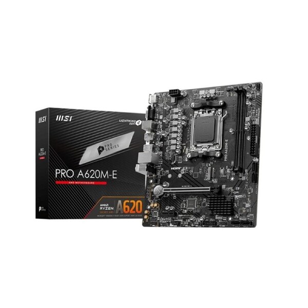 MSI PRO A620M-E AM5 DDR5 AMD Micro-ATX Motherboard, DP/HDMI/M.2/USB 3.2