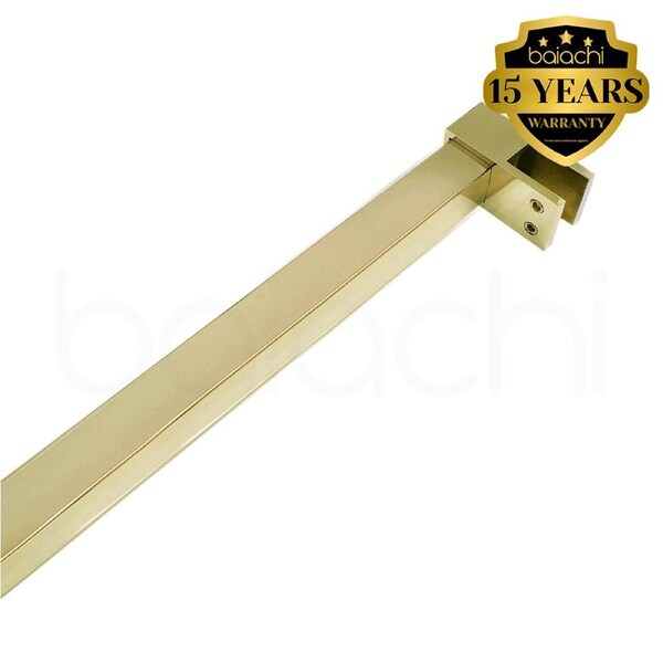 Shower Screen Glass Panel Stabiliser Support Bar Brushed Gold Adjustable Up To 1200mm