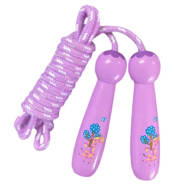 Nevenka Kids Wooden Handle Jump Rope Adjustable for Outdoor Fun ...