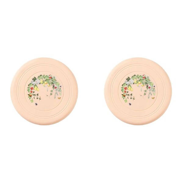 2x Gummi The Commons Dog Toy Flying Disc Outdoor Training Fetch Toy Peach