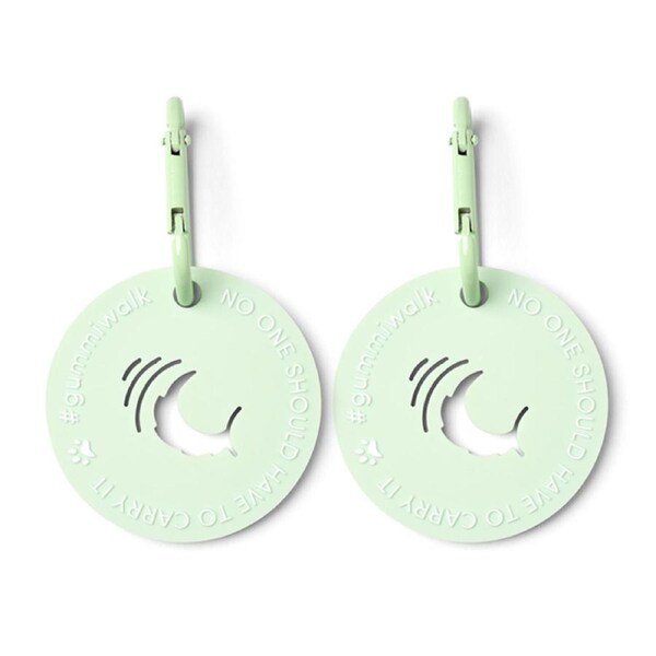 2x Gummi Silicone Dog/Puppy Poo Bag Clip/Holder Carrier Storage Outdoor Mint