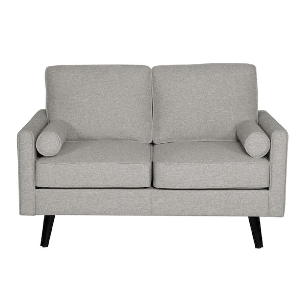 Lexi 2 Seater Sofa Fabric Uplholstered Lounge Couch - Light Grey