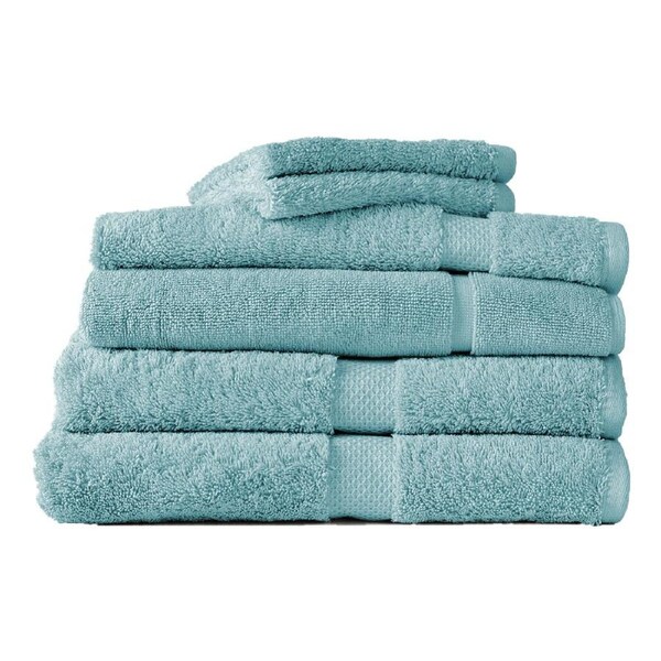 6pc Canningvale Royal Splendour Bathroom Towel Set Luxury Home Decor Aqua Foam