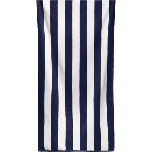 Canningvale Striped Cabana 80x160cm Soft Cotton Terry Beach Towel Absorbent Navy