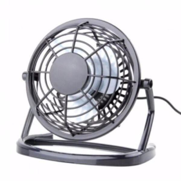 1PC Heller High Velocity Personal Mini Desk Fan USB Powered Black 10cm HVF10