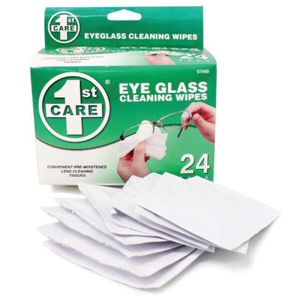96x 1st Care Eye Glasses Cleaning Wipes Pre moistened Computer Lens Cleaner