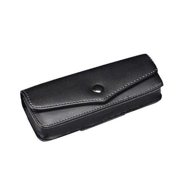 Belt Wearable Glasses Storage Box PU Glasses Case Carrying Cases Phone Bag Black