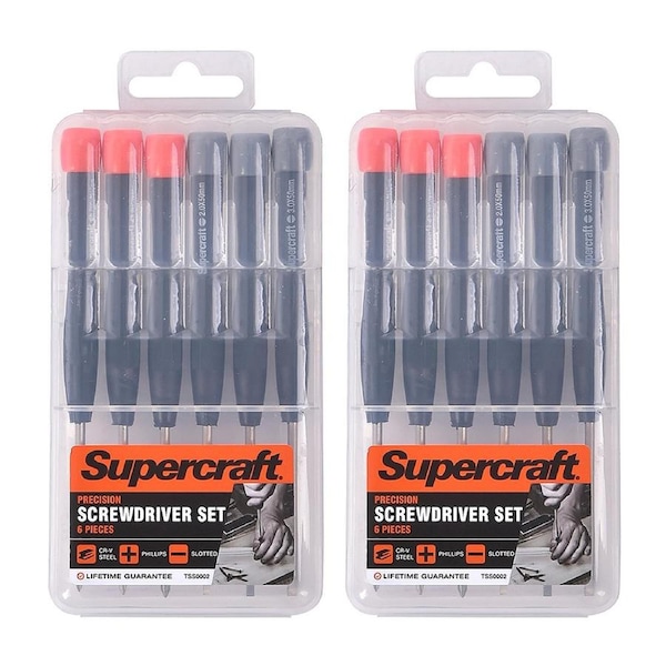 12pc Supercraft Precision Jewellers Slotted/Philips Screwdriver Tools With Case